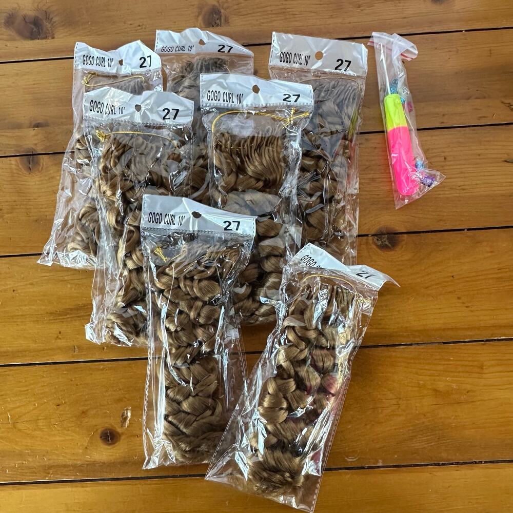 New 7 Packs Curly Crochet Hair Water Wave Beach Synthetic Extensions 10 Inch #27